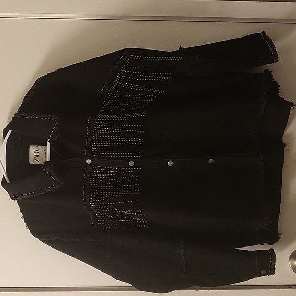 Zara Fringe Jean jacket size M - Picture 1 of 13